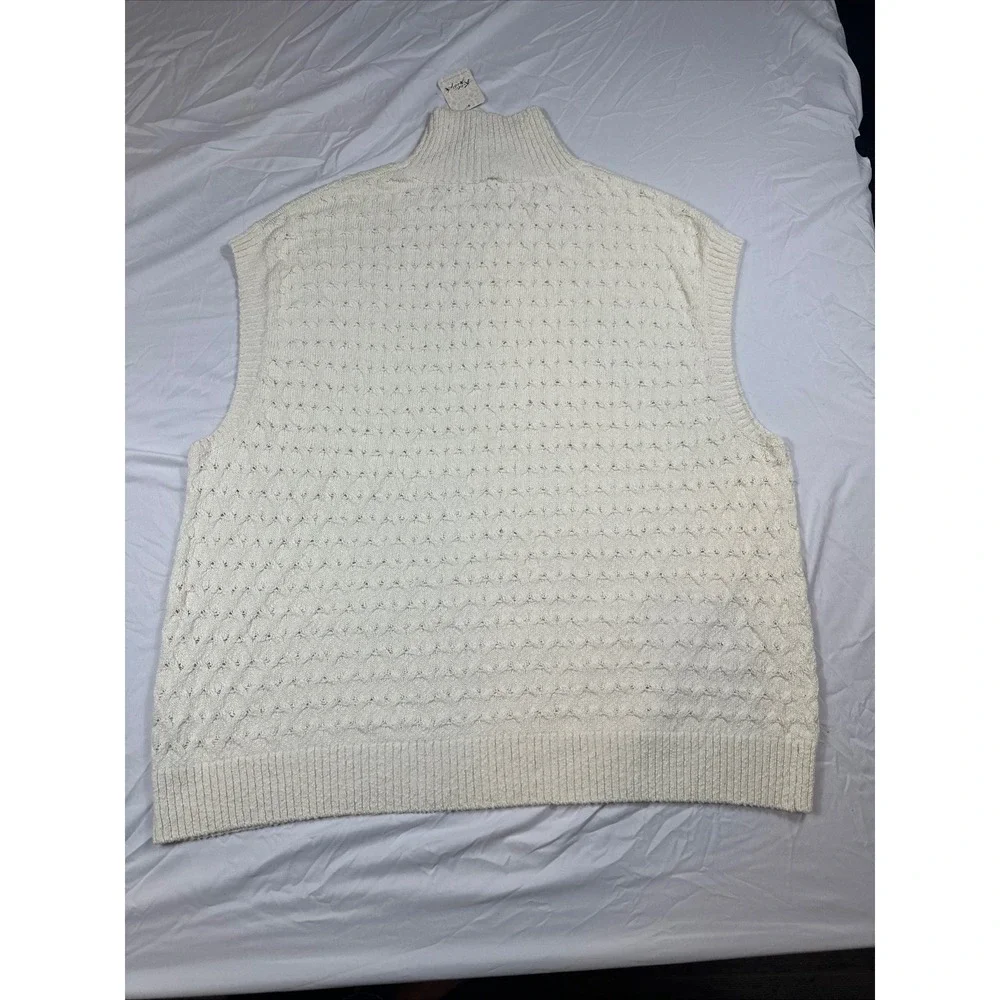 Free People Ivory Knit Vest Mini Skirt Set‎ Sleeveless Turtleneck Small